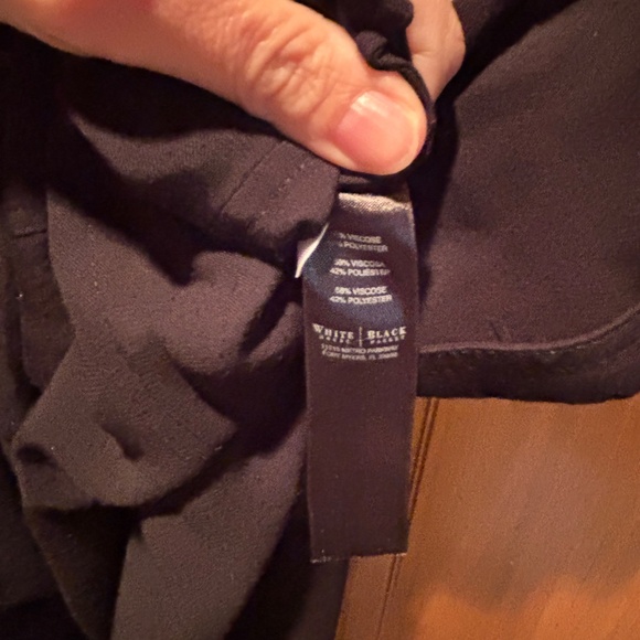 White House Black Market Short Sleeve Shirt Dress in Black Size 14 - Picture 5 of 7